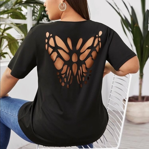 SHEIN Tops - Butterfly Cut-Out Back Top